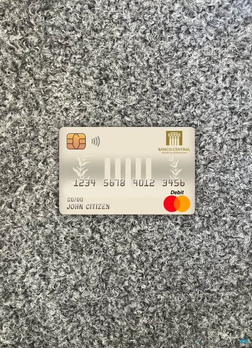 Download Dominican Republic Central bank master debit card photolook front Photoshop template